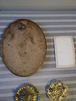 3x stará historická Brož a svaté obrázky. - 7