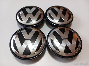 Středové krytky Vw, 56x52mm chrom logo - 7