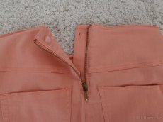 Dámské meruňkové skinny kalhoty s vysokým pasem vel. S - 7