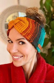 Dámská/dívčí pletená čelenka NOVÉ - 7