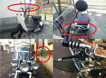 Univerzální deflektory řídítek chopper,naháč,skůtr. - 7
