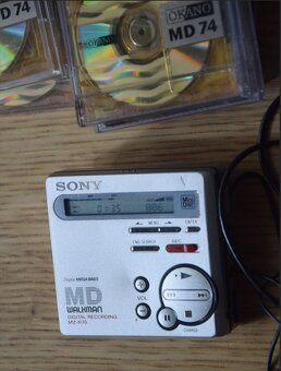 MINIDISC / minidisk recorder SONY MZ-R70, DO,sluch.,MD media - 7