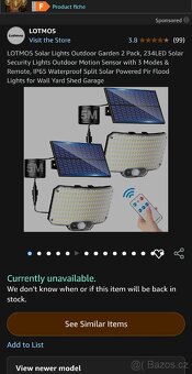 Solární LED lampa s detektorem - 7