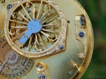 Celostříbrné anglické kapesní hodinky Špindlovky - 7