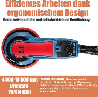 Nová Excentrická bruska 49B FANZWORK s talířem 150 mm - 7
