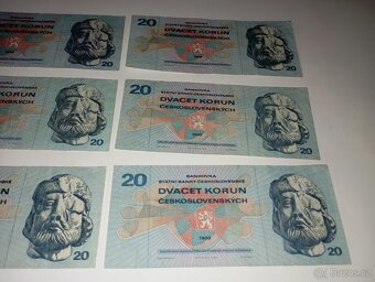 BANKOVKY 20 KČS 1970, SÉRIE H + L, PĚKNÉ STAVY - 7