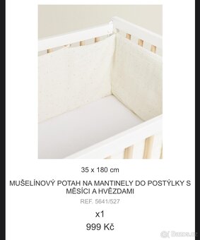 Dětská postýlka, povlečení a přebalovací pult - 7