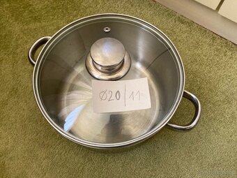 Nerezové hrnce 3 ks s poklicemi - 7