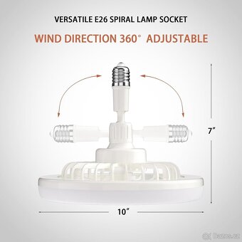 Stropní ventilátor a světlo 2v1 - 7