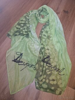 Desigual dámský značkový šátek šála zelený jako nový - 7