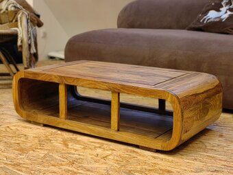 Designový konferenční stolek z masivního dřeva - 7