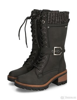 Zimní kozačky černé - 7