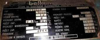 Kladkostroj T 10332 1000kg - včetně dokumentace - 7