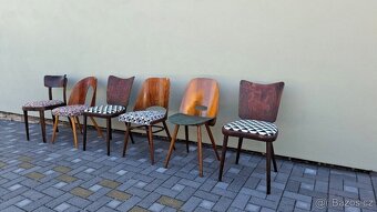 Mix čalouněných retro židlí 6ks - 7