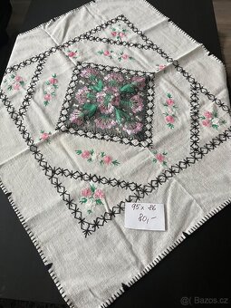 Staré plátěné ubrusy-různé - 7