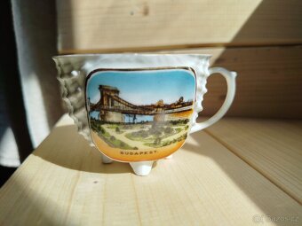 Porcelánová upomínková dóza Buda Zn. Viktoria SUPER STAV - 7