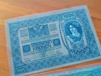 Bankovky Rakousko-Uherska(1000, 100, 50, 20, 10, 2,1 koruna) - 7