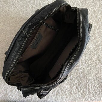 Aktovka kabelka černá z pravé kůže unisex - 7