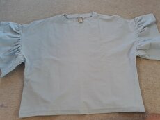 H&M Tričko s volánovými rukávy vel. 38-40 - 7
