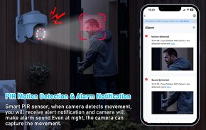Kamera 5 Mpx, ONVIF, 2.4G 5G WiFi Smart Home IP, PTZ, Tuya - 7