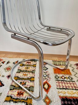 Gastone Rinaldi vintage chairs, židle chrom - 7