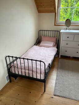 Prodloužitelné postele IKEA MINNEN, černé, 2 kusy, 80x200 c - 7