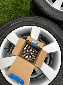 4x alu disky 5x114 R18, + matky, letní pneu 70% - 7