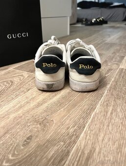 boty polo ralph lauren bile kožené unisex - 7