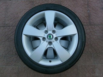 Letní sada alu disky kola - originál Škoda 5x112 7Jx17 ET54 - 7