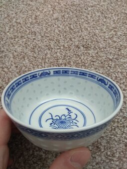 Nová sada misek z čínského porcelánu - motiv rýžové zrno - 7
