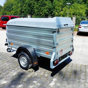 Přívěsný vozík -nástavba +uzamykatelné víko 2,06mx1,11mx1,0m - 7