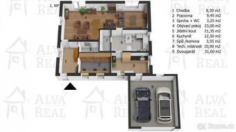 Prodej RD 7+1 v Kuřimi, ul. Foglarova, CP 743 m², všechny... - 7