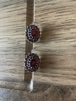 NOVÉ náušnice s českým granátem - 7