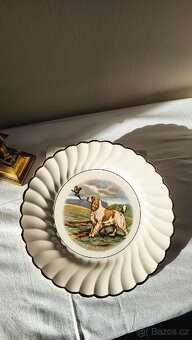 Starožitný anglický lovecký talíř Myott - 7