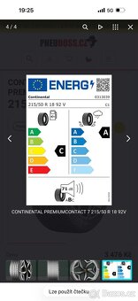 215/50r18 96V xl nová letní sada Continental - 7