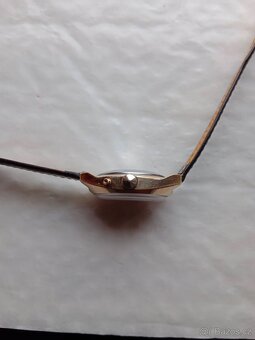 Staré funkční  pozlacené hodinky Slava automati - 7