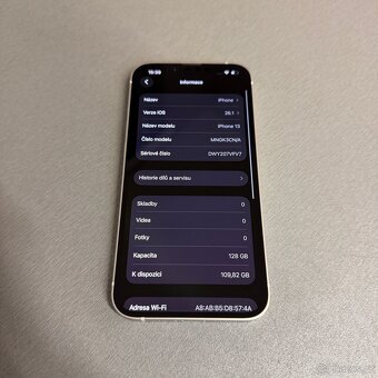 iPhone 13 128GB bílýc pěkný stav, 12 měsíců záruka - 7