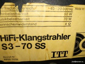Německé HiFi komponenty ITT 2x70W set s HiFi stolkem - 7