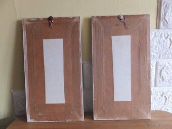 Alfons Mucha, dva zasklené staré obrazy. - 7