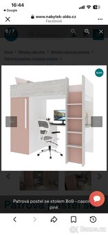 Patrová postel se stolem a skříní - 7