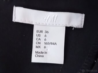 HEZKÉ DÁMSKÉ ČERNÉ ŠATIČKY - vel.36 / zn. H&M - 7