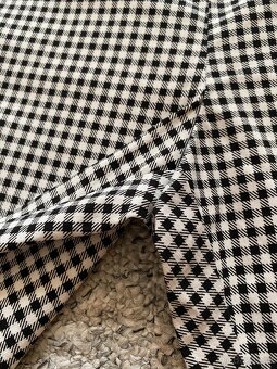 Nové dámské kostkované kalhoty Primark - č. 40, boční zip - 7