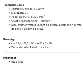 Elektrické Kladivo 1050W vrtáky a sekáče zdarma - 7