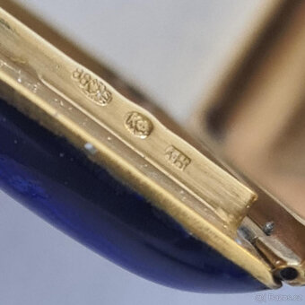 Ruská krabička stříbrná 88 pozlacená smaltem a diamanty - 7