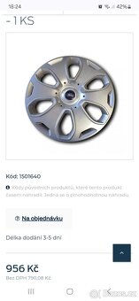 Plechové disky r17, et55 ford galaxy,matky plus poklice - 7