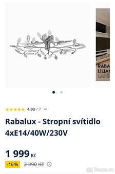 Dekorativní stropní svítidlo Rabalux Lilian - 7