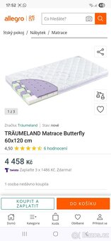 Dětská postýlka Scarlet, Matrace Träumeland - 7