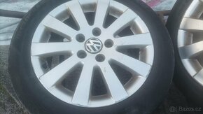4x ALU R16 5x112 pneu 205/55/16 + rezerva 215/55/16 - 7