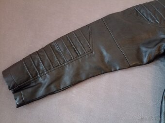 Bunda PU kůže jemná koženka - 7