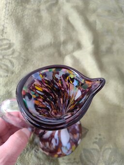 DESIGNOVÁ SKLENĚNÁ VÁZA / KARAFA - 7